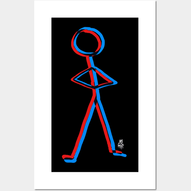 Stick Figure... IN 3D!!! Wall Art by PickledGenius